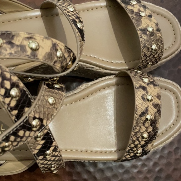 MK Lowry Snake Print Leather Espadrilles - Picture 3 of 4